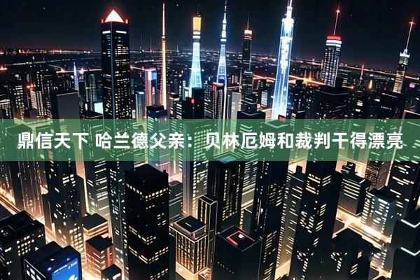 鼎信天下 哈兰德父亲：贝林厄姆和裁判干得漂亮